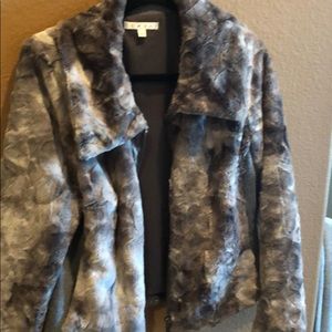 Faux mink fur jacket